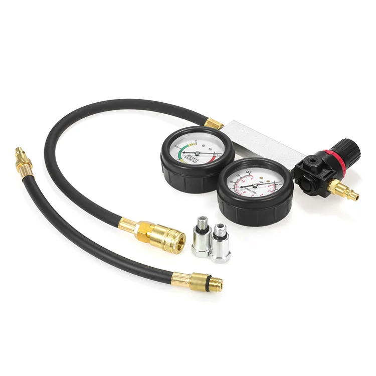 Car cylinder leakage tester kit, TU-21 Cylinder leak detector, double gauges gas cylinder leak detector