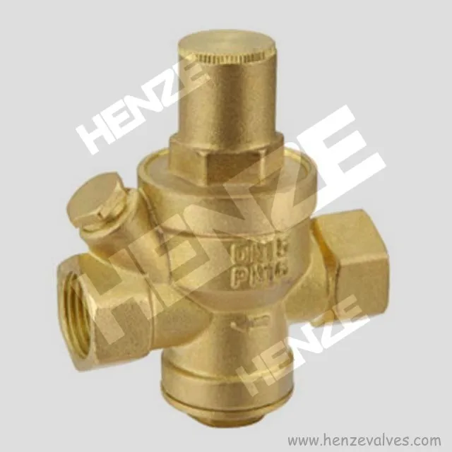 Brass Pressure Reducing Valve With Gauge