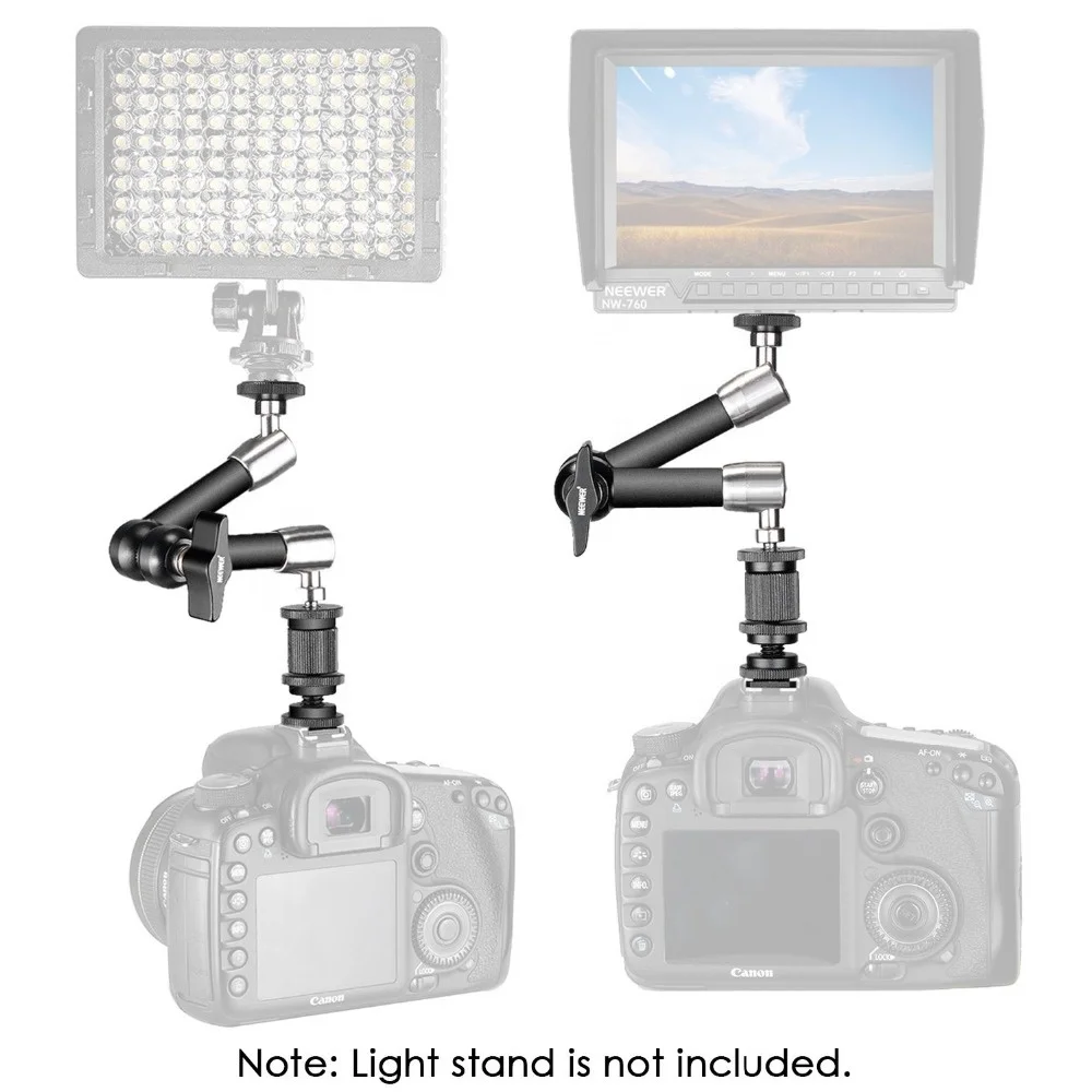 Takenoken Photo Studio Accessories Pliers Clip Large Super Clamp with 11 Inches Articulating Friction Magic Arm for LCD Monitors