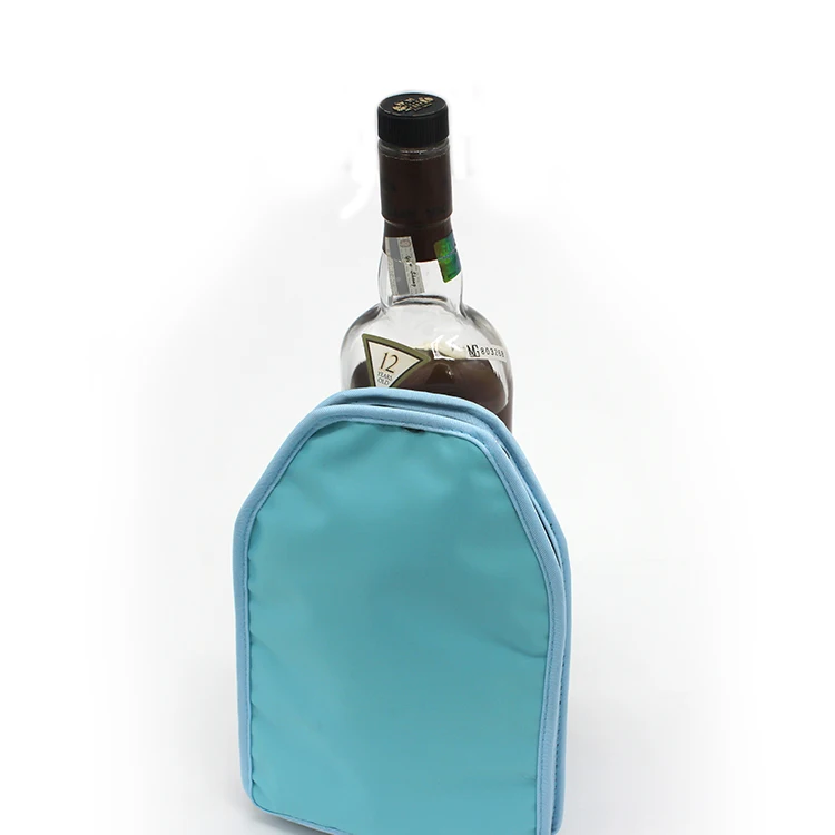 Neoprene Fabric Combined with PE Gel Ice Pack Wine Cooling Sleeve Wrap Bottle Cooler