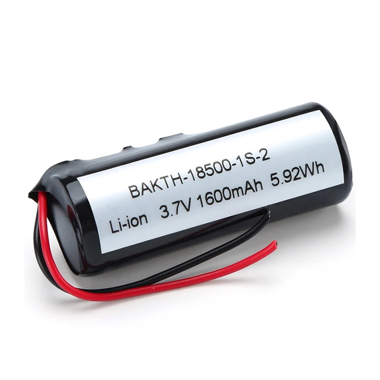 3.7V 1600mah 18500 1S-2 rechargeable cylindrical lithium li-ion battery