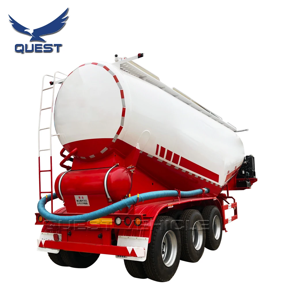 Fast Discharging 60 Tons Bulk Cement Tank Trailer, Semi Trailer Bulk Cement For Sale