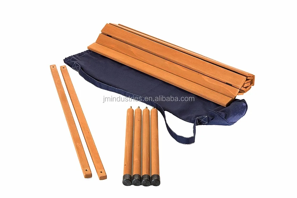 Low Wood Roll-up Picnic Table With Carrying Bag