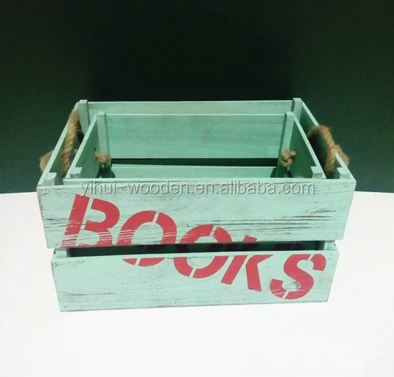 wooden books crates,printed wooden crate for book,book storage wood crates