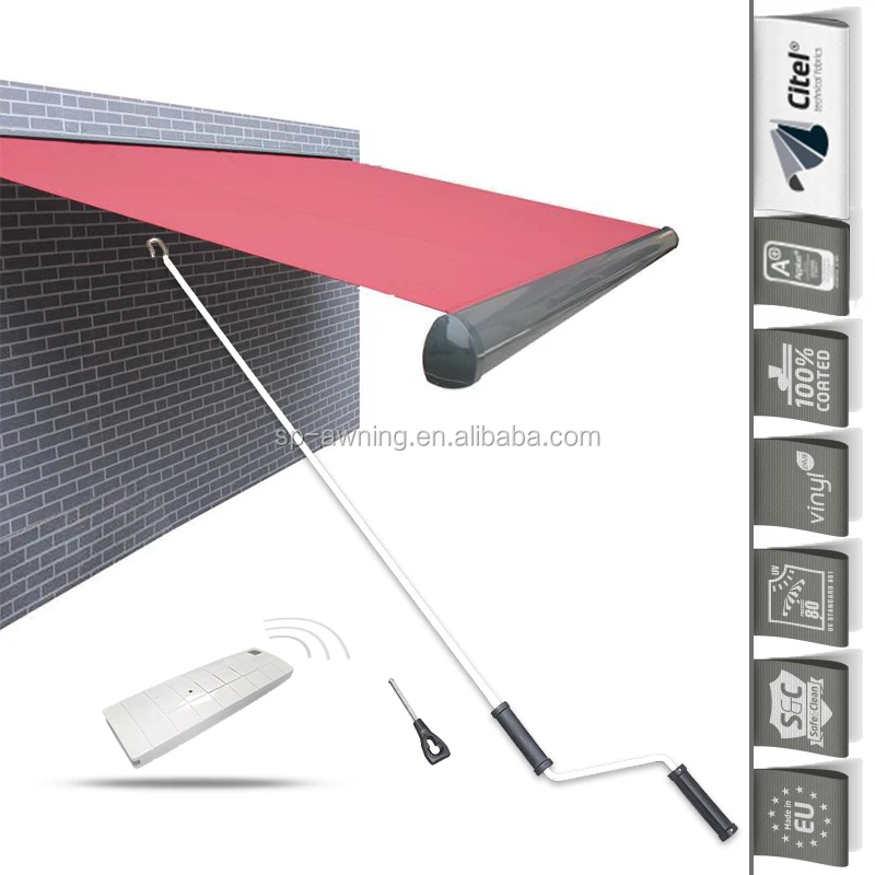 NEW QUALITY DOOYA Full Cassette Retractable Awning motorsized electric remote control LED tent garden aluminum Customized