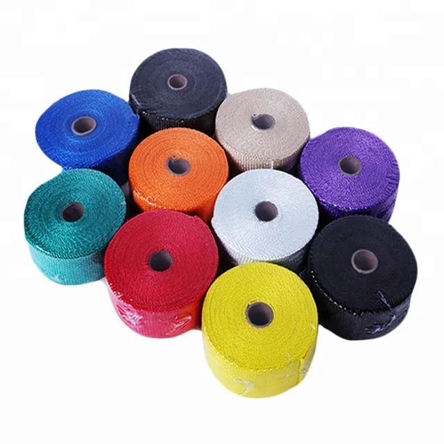 2x50 рулонов титановая защитная лента для труб Прокладка коллектора теплоизоляция мотоциклов тепловая выхлопная