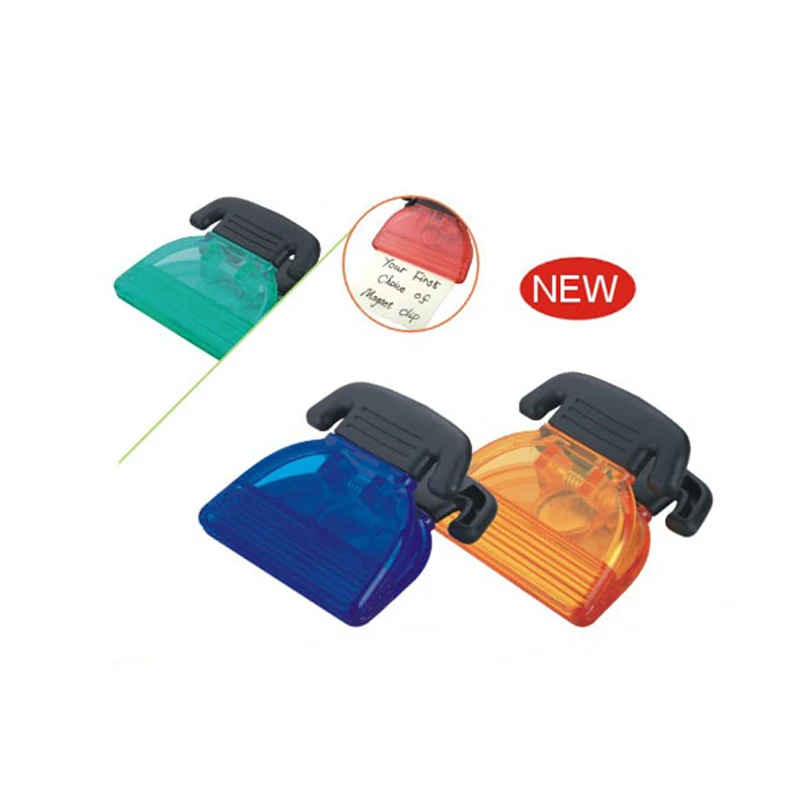 plastic magnetic clip/fridge magnet clip/paper clip
