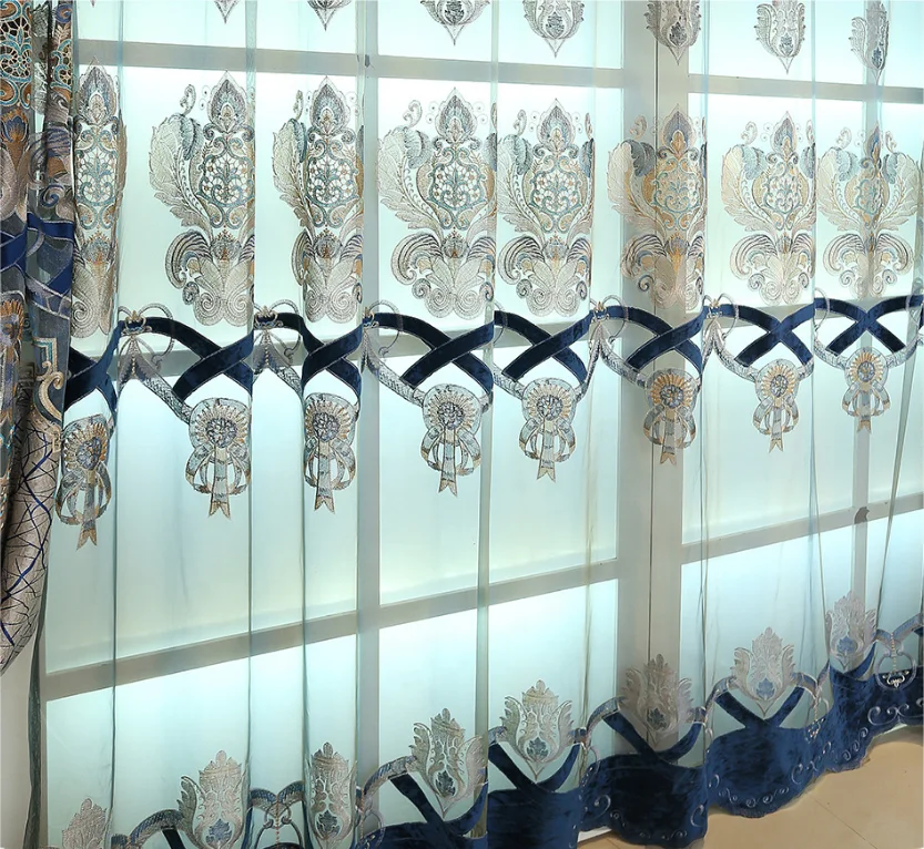 hot sell embroidery hollow-out curtains
