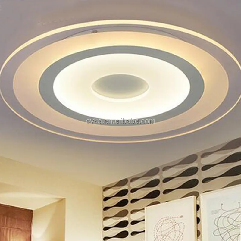 modern ultra-thin chandelier lighting round bedroom light living room acrylic chandelier
