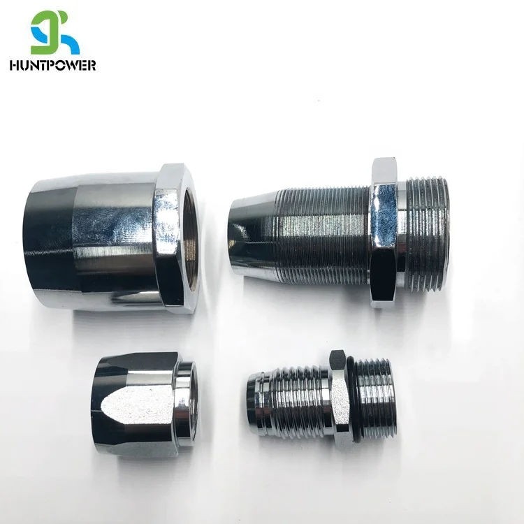 Swivel Reusable Brass Chrome Plated Fuel Dispenser Hose Fitting