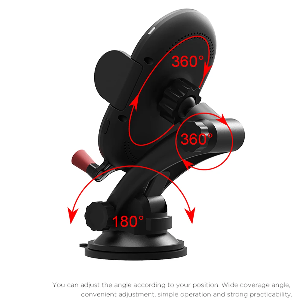 
2 In 1 Car Phone Holder With Wireless Charge, High Quality Plastic Phone Holder 