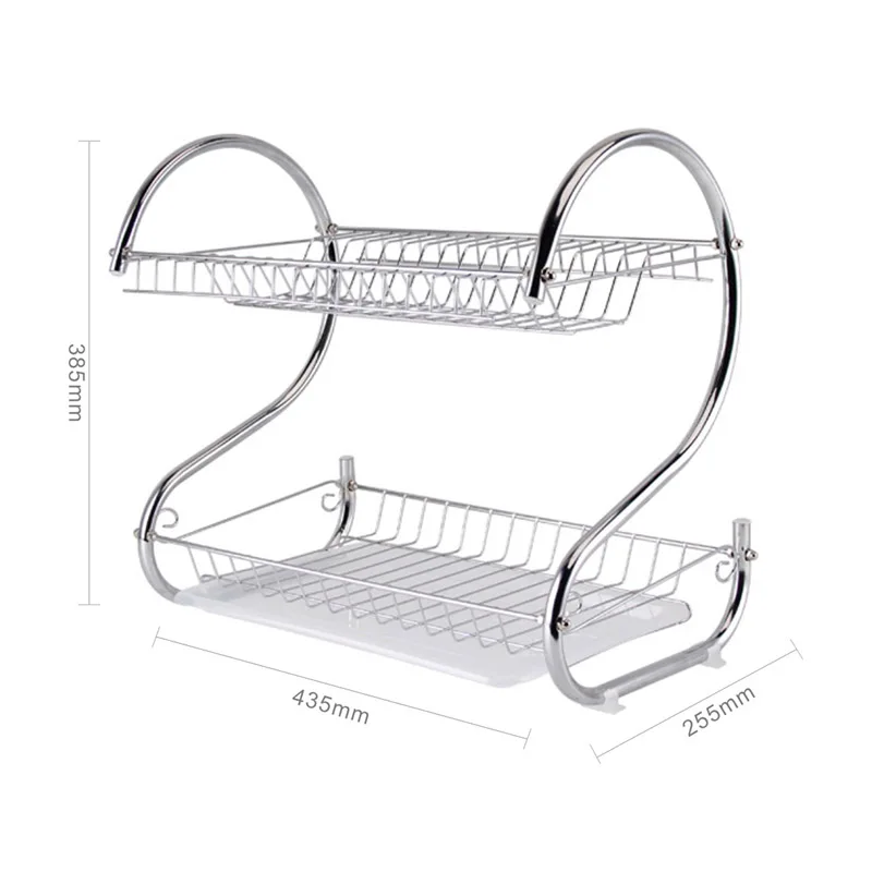 2020 New Products Kitchen Chrome Plated Drying Metal Rack Drainer Dish