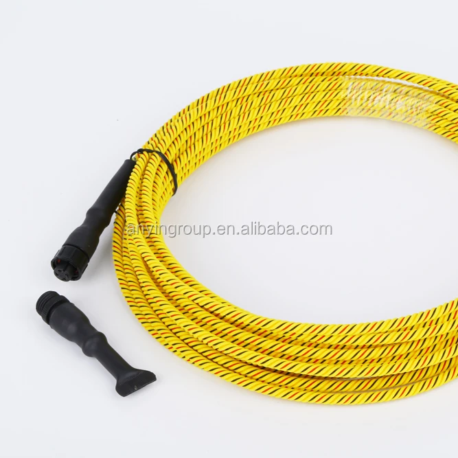 Ultrastrong Breaking Strength Location Water Leak Detection Cable 4 Pins Water Sensing Cable Leak Sensor Cable Alarm