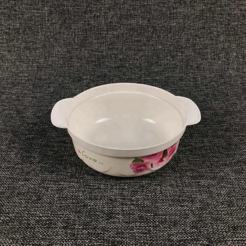 Melamine round plastic bowl with lid