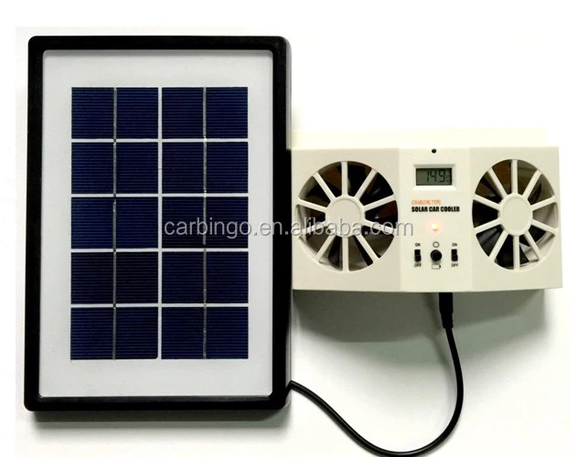 Rechargeable 2W Solar Powered Cooling Ventilation Car Air Cool Fan
