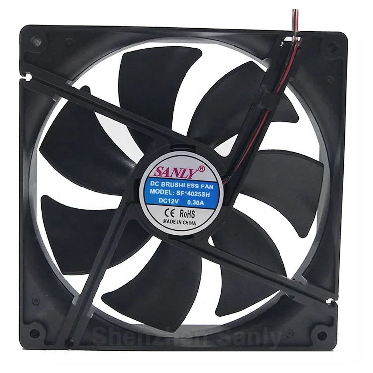 140 мм вентилятор постоянного тока 12 В 14025 140x140x25 маленький охлаждения