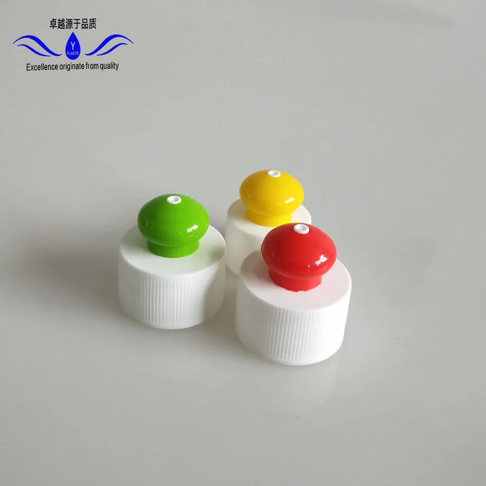 Non Spill Dishwashing Liquid Bottle 28/410 Colorful Push Pull Cap Custom Logo Plastic Caps for Bottles Screw Cap Optional 3001