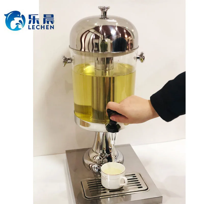 Hotel Juice Dispenser Drink Dispenser Beverage Barrel Cold Drink Dispenser Double Head 8L*2pcs+PC Bottle
