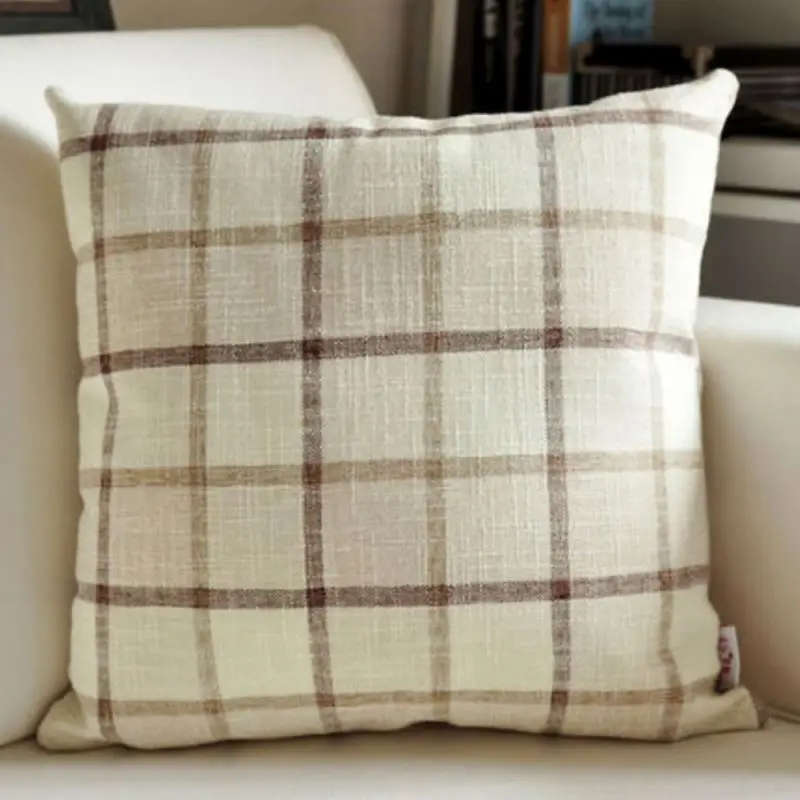 Decorative Polyester Linen Throw Pillow Covers with Inspirational Quotes 18 x 18 Inch Sweet Home Letter Cushion Cover