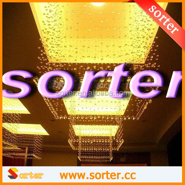 Transparent decorative roll ball crystal bead curtain for room lighting decoration, dividers, visual trearments