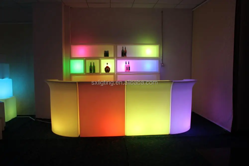 
Cheap glowing bar furniture LED portable bars/LED counter top bar/Portable LED light bar counter 