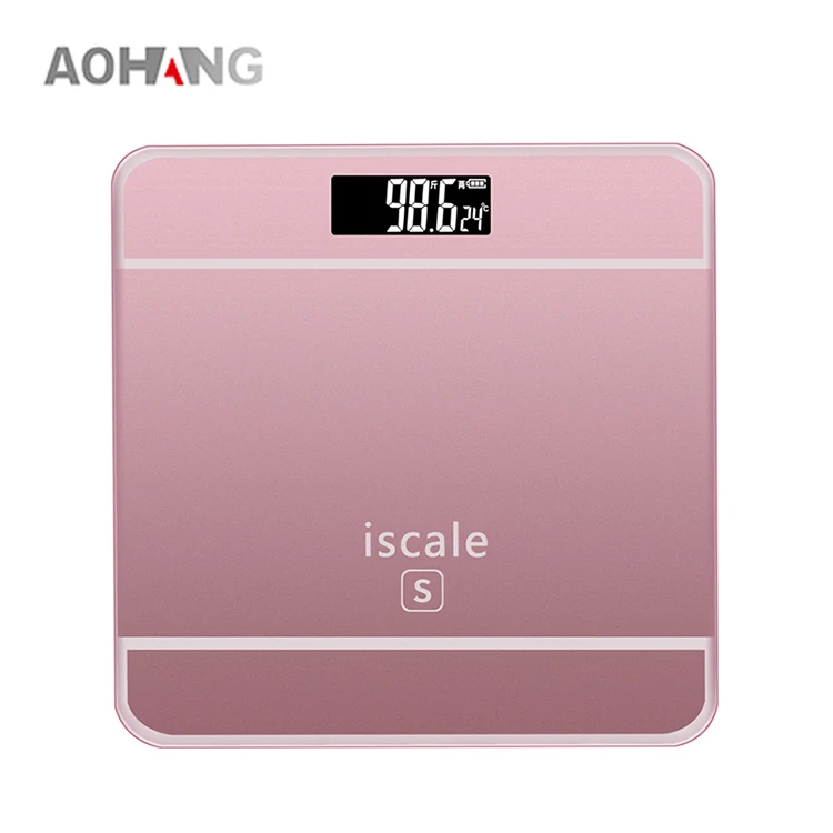 Professional OEM 2*AAA Batteries 180kg 396lb Household Lcd Display Bathroom Digital Weighing Scale For Body