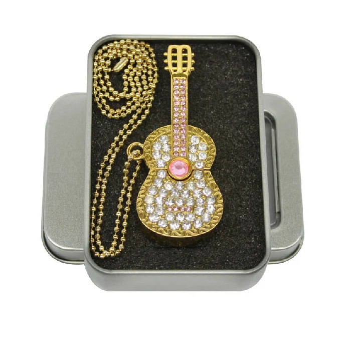 u disk flash drive usb, crystal guitar usb stick