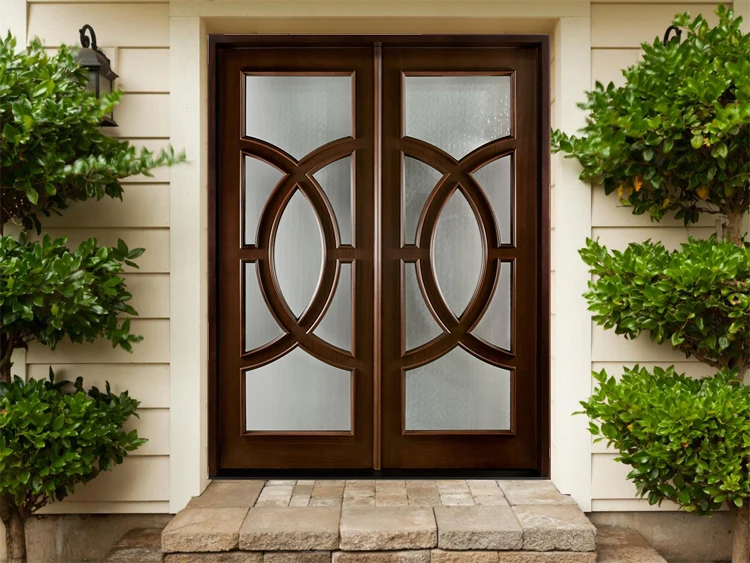 Main door glass vision design great quality used exterior french doors for sale