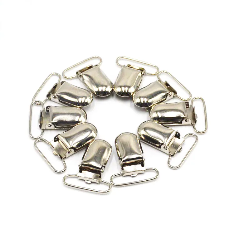 35mm Suspender Clip Baby Metal Pacifier Clip For Baby Pacifier Holder Clip Chain