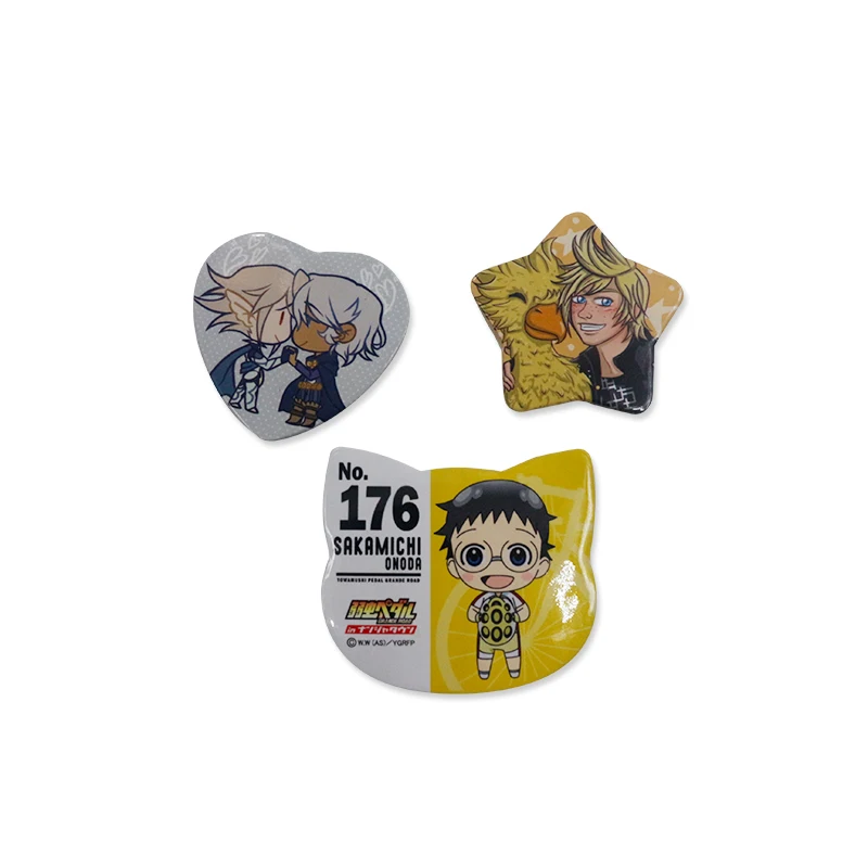 High Quality Tinplate Badge manufacture Anime Cat Badge for school uniform