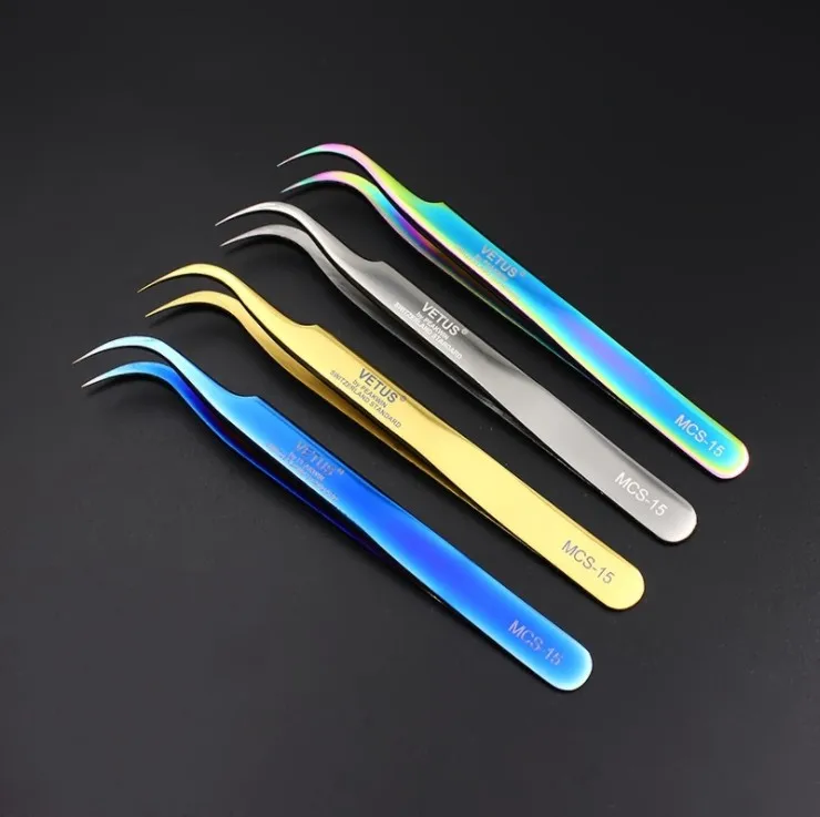 Vetus eyelash extension tweezer colorful volume lashes tweezers iconsign tweezers wholesale