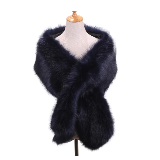 
New Crossover Fur Scarf Multicolor Imitation Fur Shawl Fluffy Faux Fur Scarves 