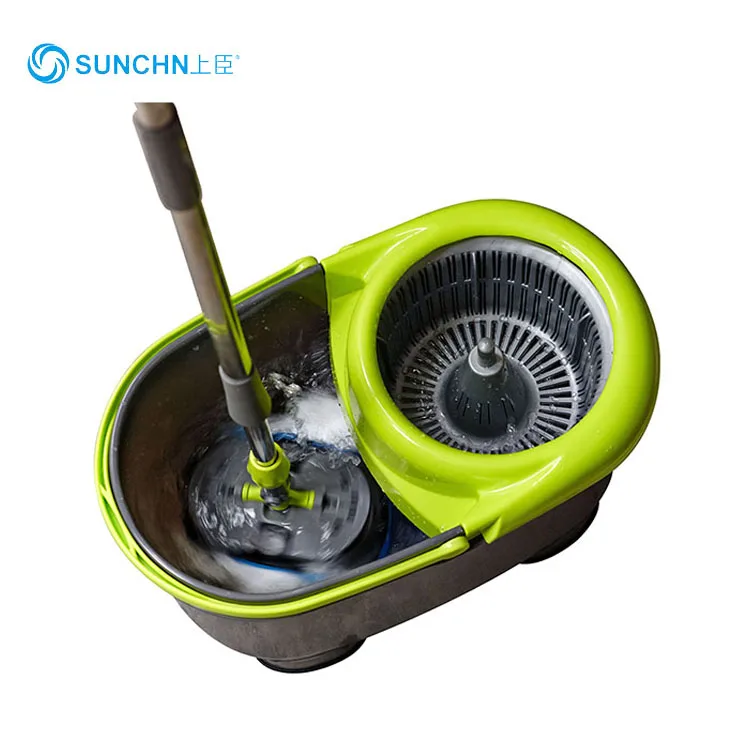 Hot Sale 360 Degree flat and round Spin Mop ( 1 bucket with 2 mops)