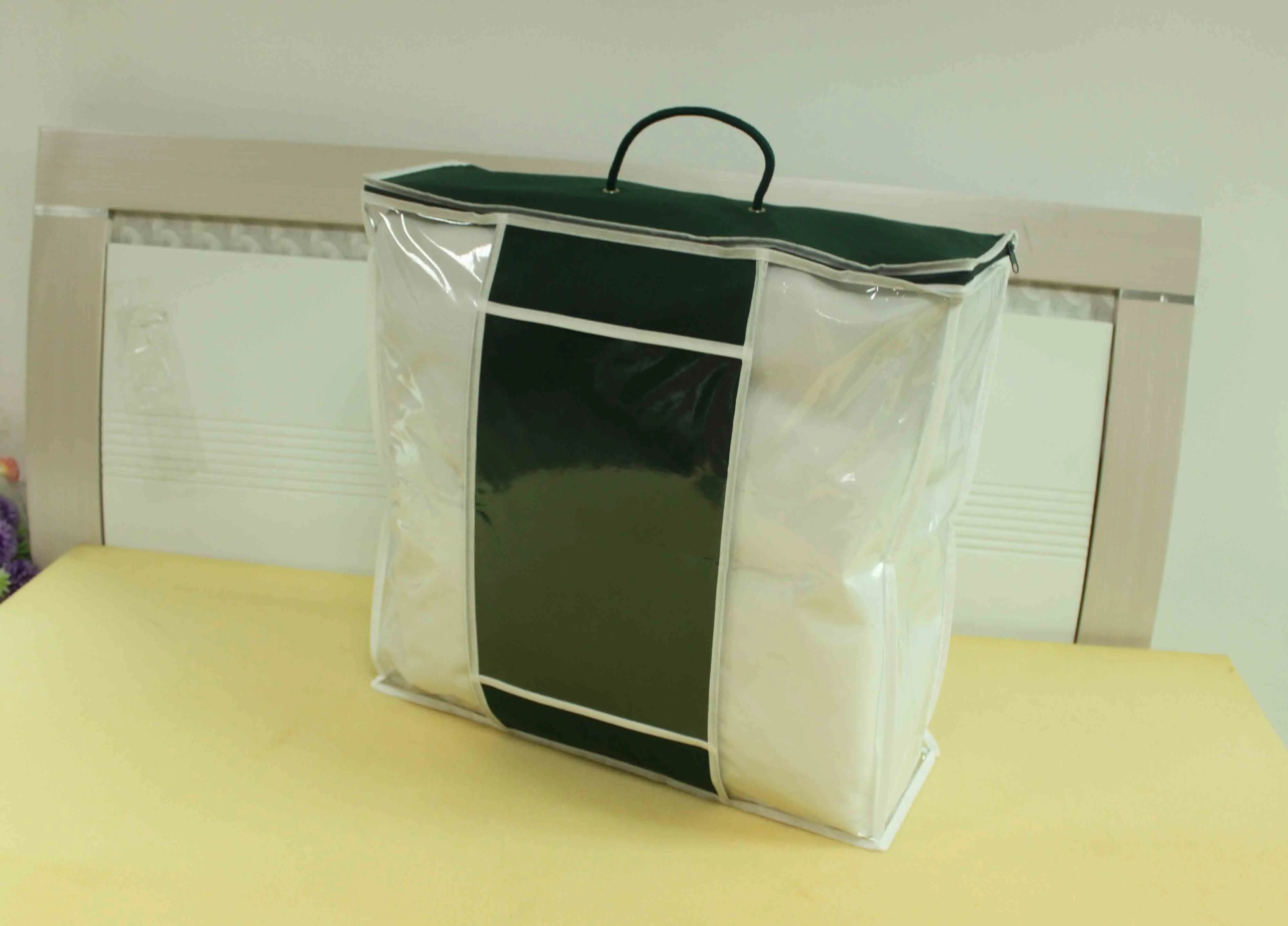 clear transparent plastic pvc packaging polythene bag for bed sheet sets/quilt/blankets