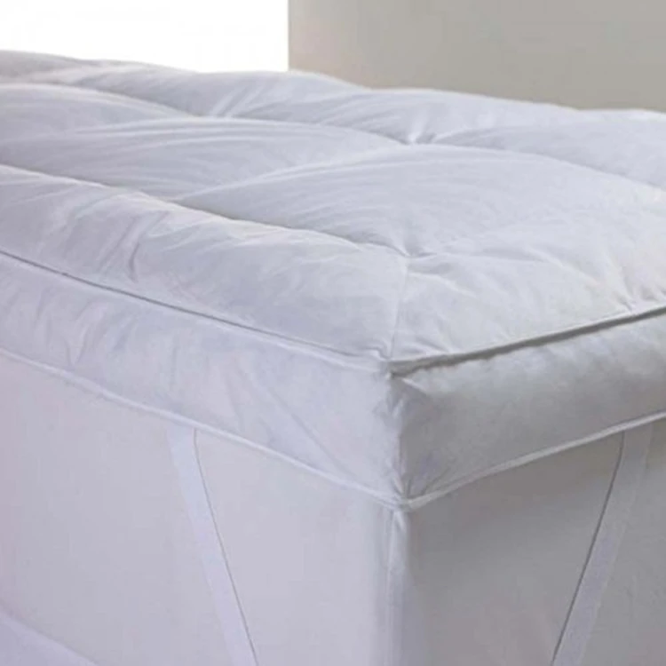 High Quality White Hotel Down Mattress Topper King Size for Hotel Bed