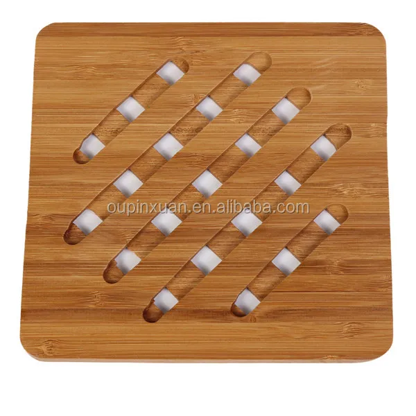 Chinese knot shaped bamboo table mat & insulation mat,tea mat