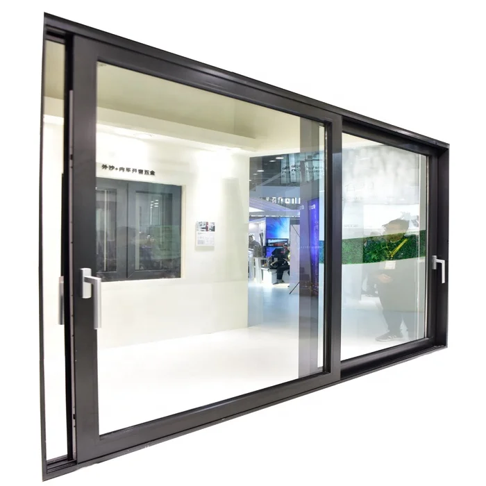 Plexiglass Sliding Doors Powder Coated Aluminum Horizontal Powder Coating Aluminum Alloy Fiberglass Glass Modern Customized