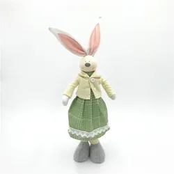 Latest Deign Spring Green Rabbit Figure Standing Doll Easter Gifts Holiday Stuffed Decorative Bunny For Home Decoration