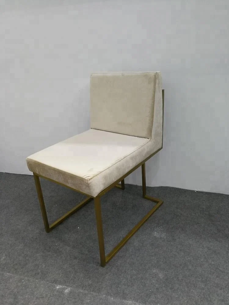 Hot sale upholstered velvet metal dining chairs living room sofa