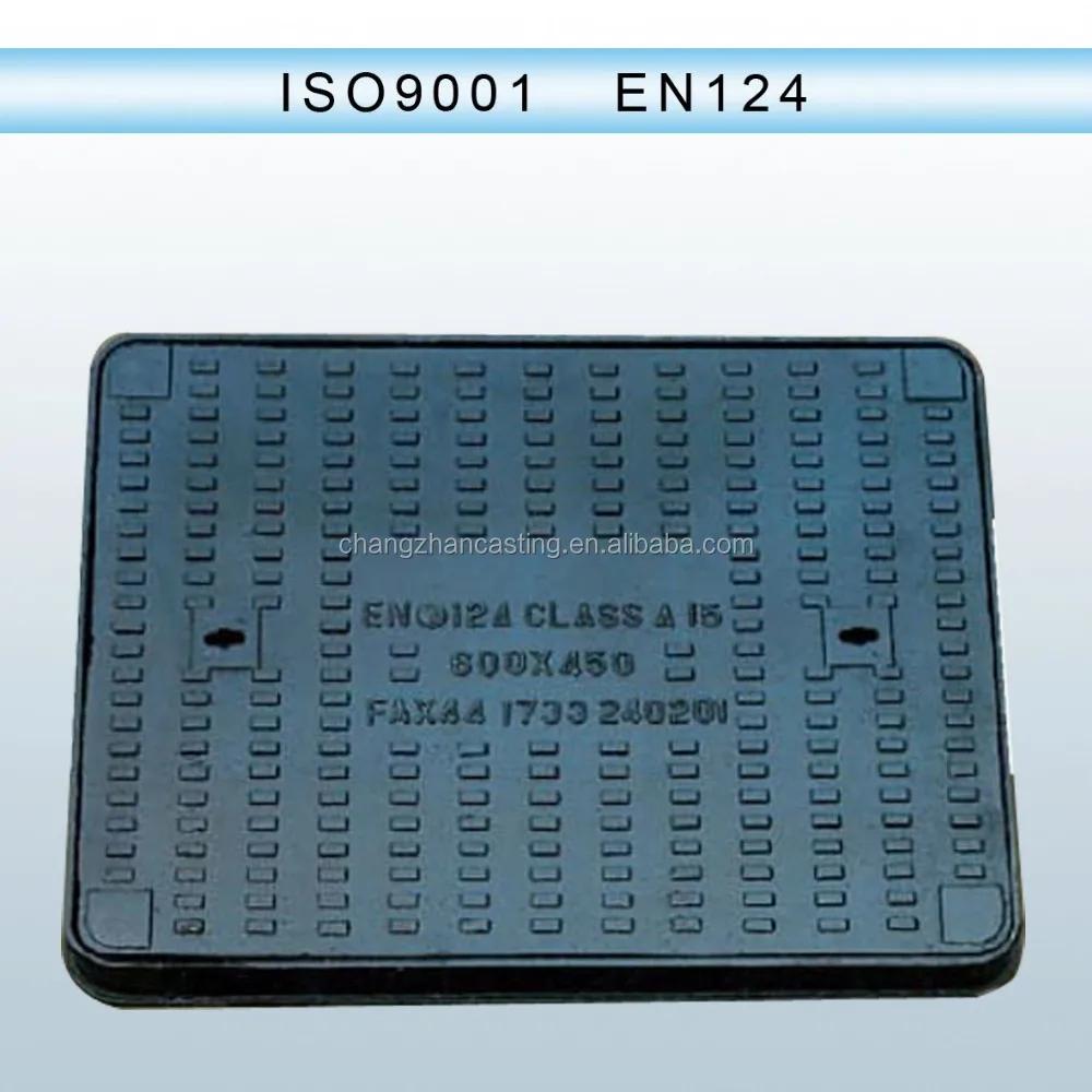 Casting manhole cover D400 600mm square manhole cover with ring