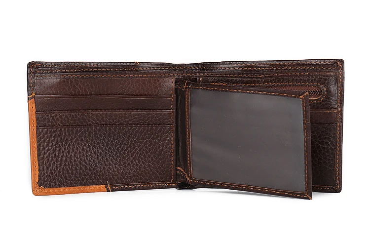 
Personalized Genuine Leather Wallets for Men with Zip Coin Pocket 