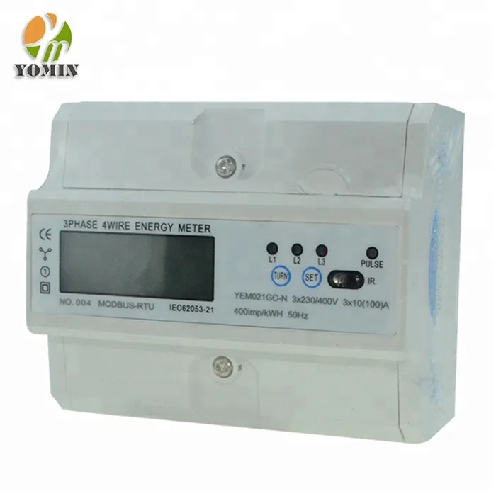 Din Rail Three Phase Modbus Digital Kwh Meter Smart Electric Meters With RS485