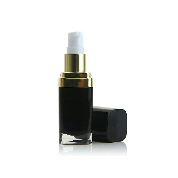 Luxury Heavy Square Shape double wall acrylic  Cosmetic Bottle for lotion skincare  SF 15/30/60/120ml