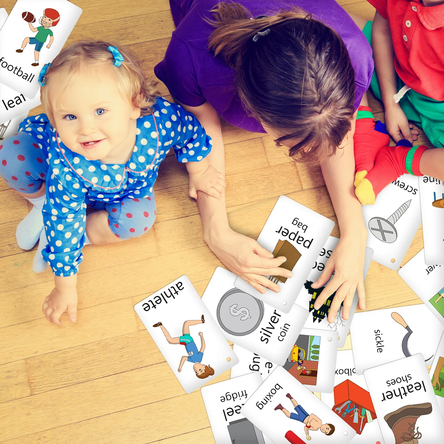 Высококачественные печатные картонные флэш-карты, детские образовательные карты памяти, ламинированная флэш-карта