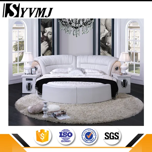 Дешевая белая кожаная кровать королевского размера с логотипом на заказ, лучшее качество и низкая цена