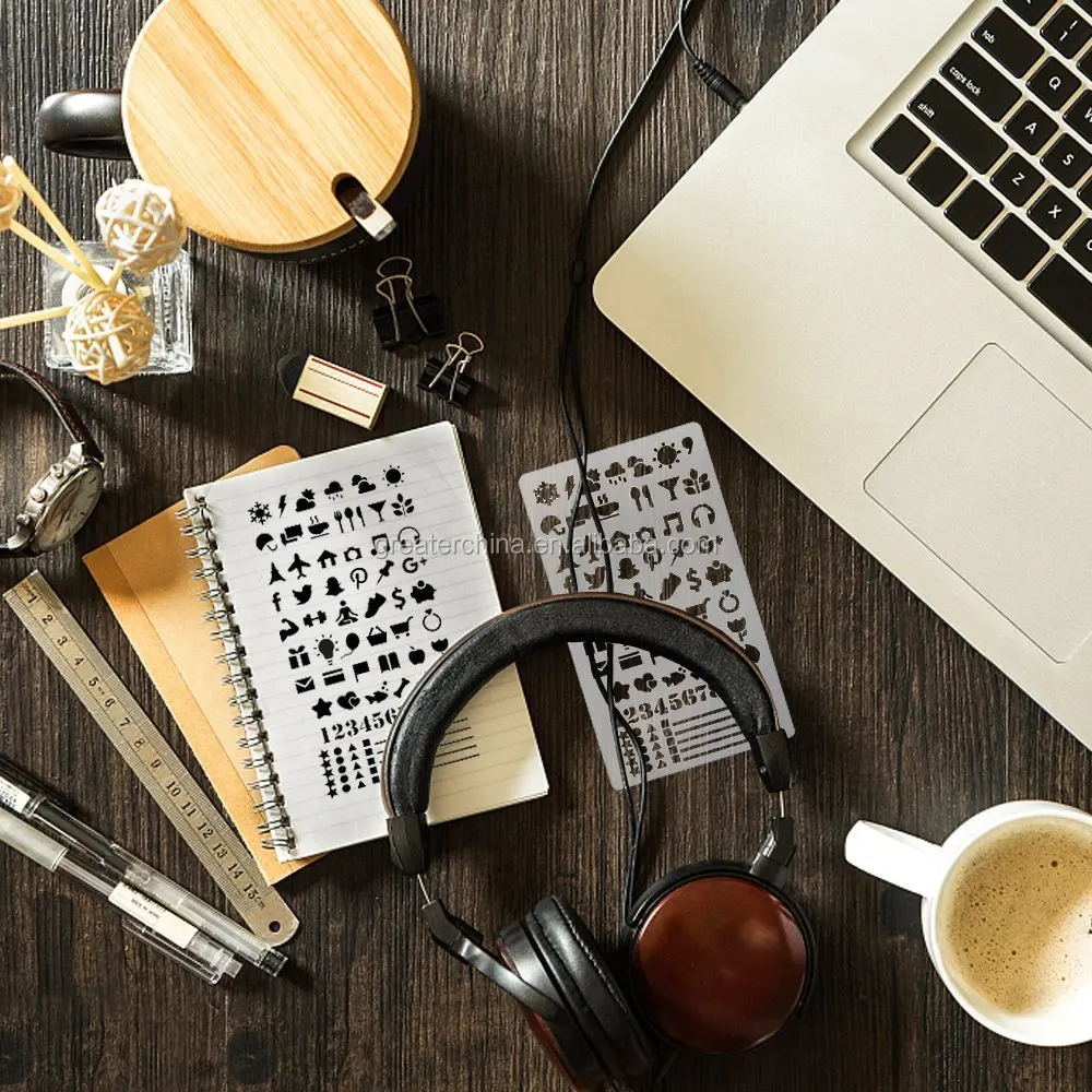 Трафареты для рисования/24 упаковки трафаретов для блокнота