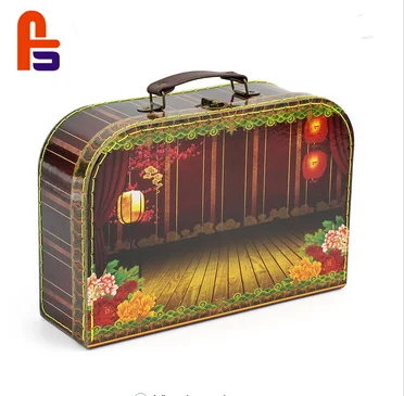 Good quality Handmade luxury cardboard suitcase gift box from factory