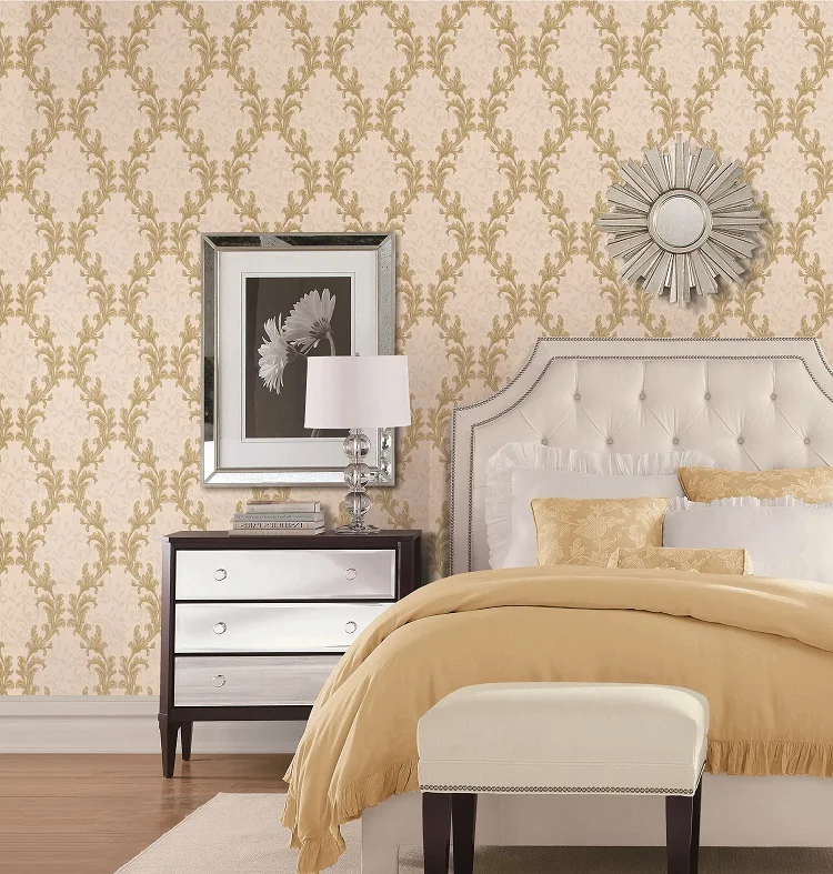 Fresh Multicolor Rattan Pattern Rhombic Bedroom Wallpaper Home Decoration