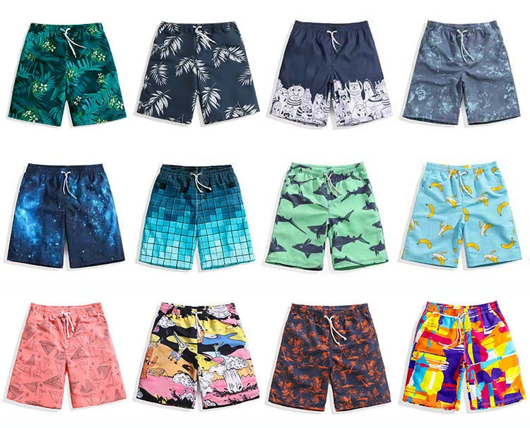 Custom made logo short hawaiian pant men boardshort stretch board shorts quick dry beach shorts swimming trunks for men