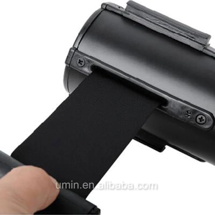 Black Powder Coated Rebtractable Belt Traffic Barrier